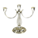 1970s three-point plated candlestick, La Pierre, France
