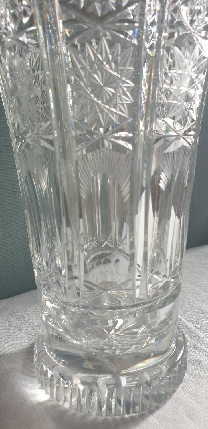 Bohemian crystal vase