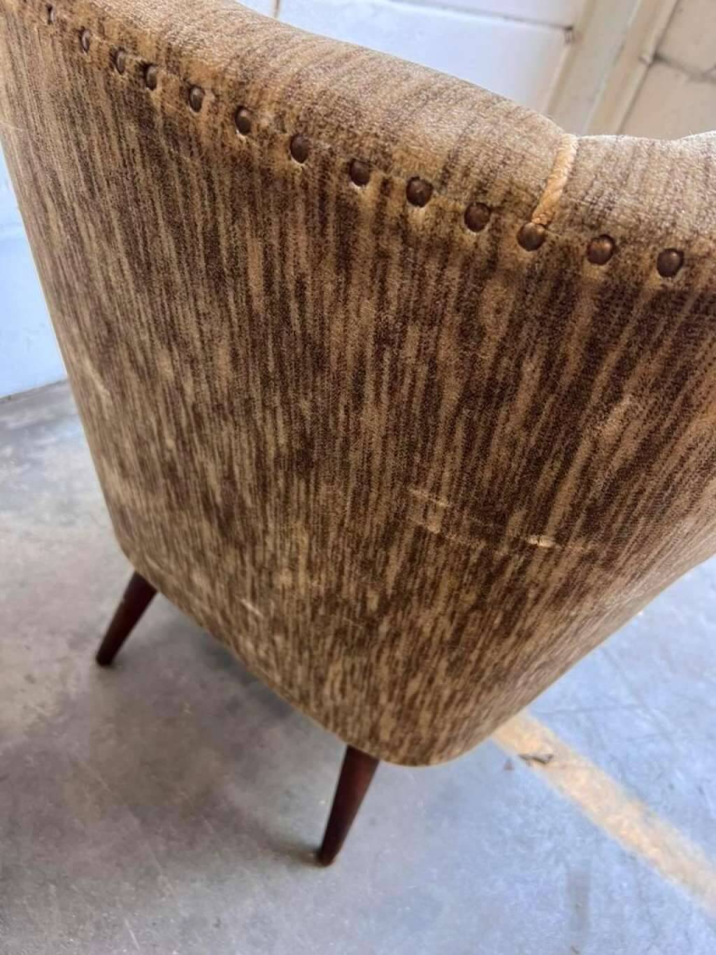Ensemble de 2 chaises cocktail vintage / siège simple / fauteuils