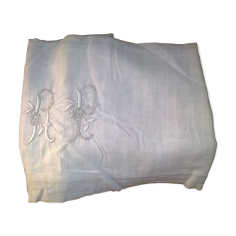 Drap ancien "au monogramme"