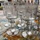 Set of 7 port or dessert wine glasses in ancient baccarat greek frieze