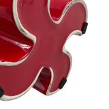 Franco Bettonica, Space age rare red ceramic vase, Gabbianelli Italy ca. 19