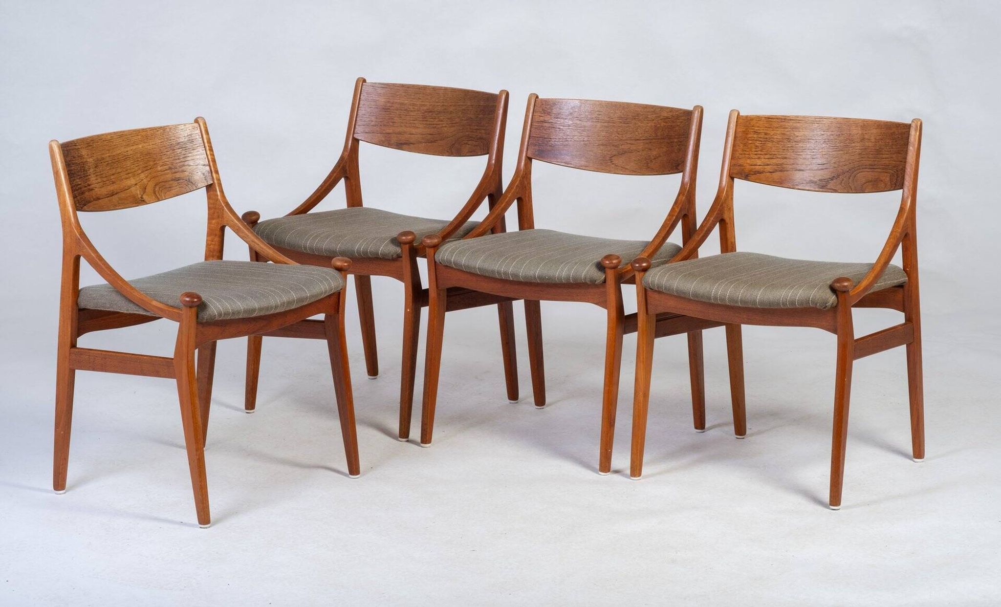 Mid-Century Dining Chairs in Teak by Vestervig Erikson for Brdr. Tromborg, 1960s, Set of 4