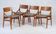 Mid-Century Dining Chairs in Teak by Vestervig Erikson for Brdr. Tromborg, 1960s, Set of 4