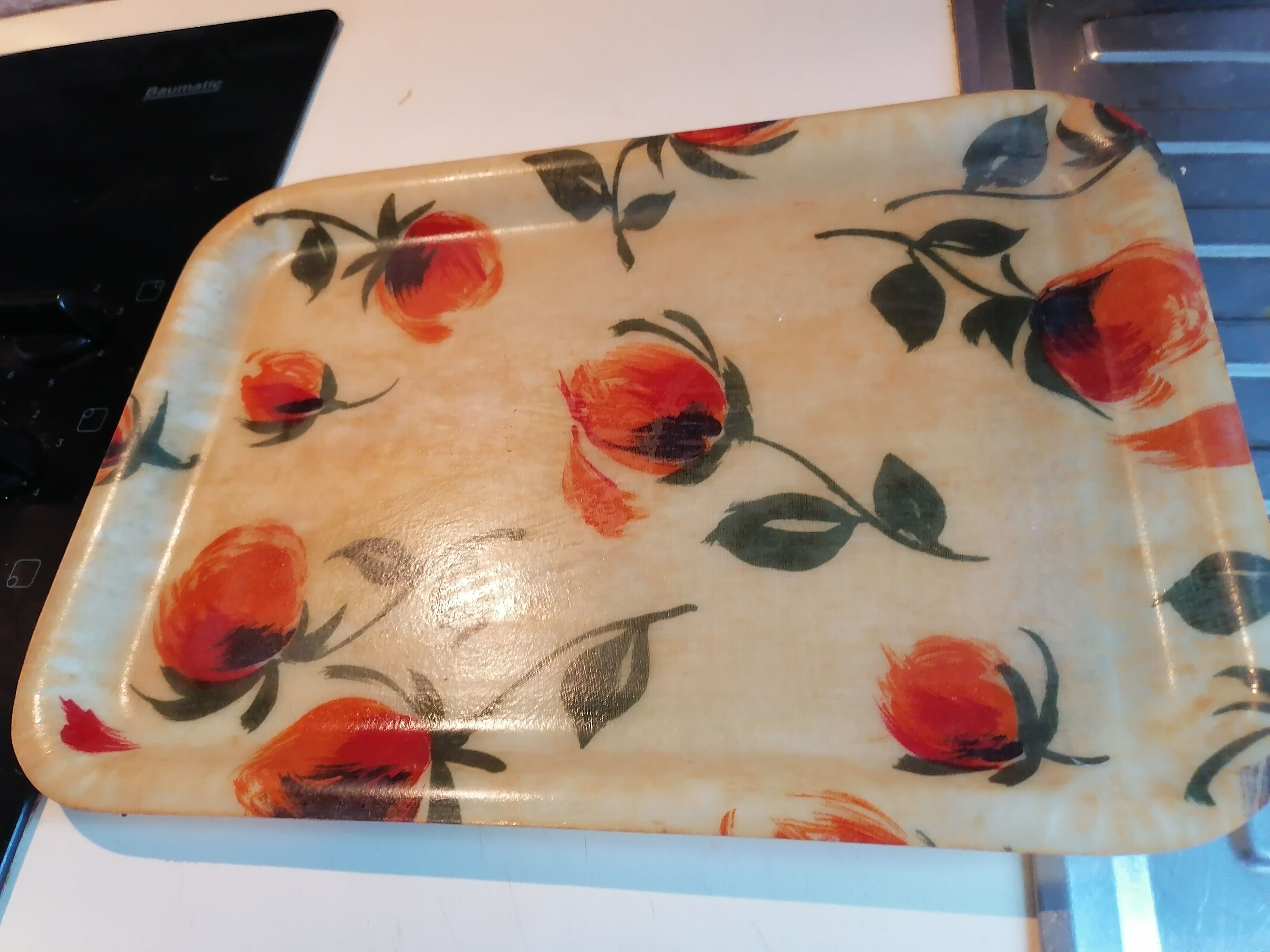 Flower meal tray 1960