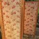 Paravent 1930 fleurs roses shabby dans son jus 