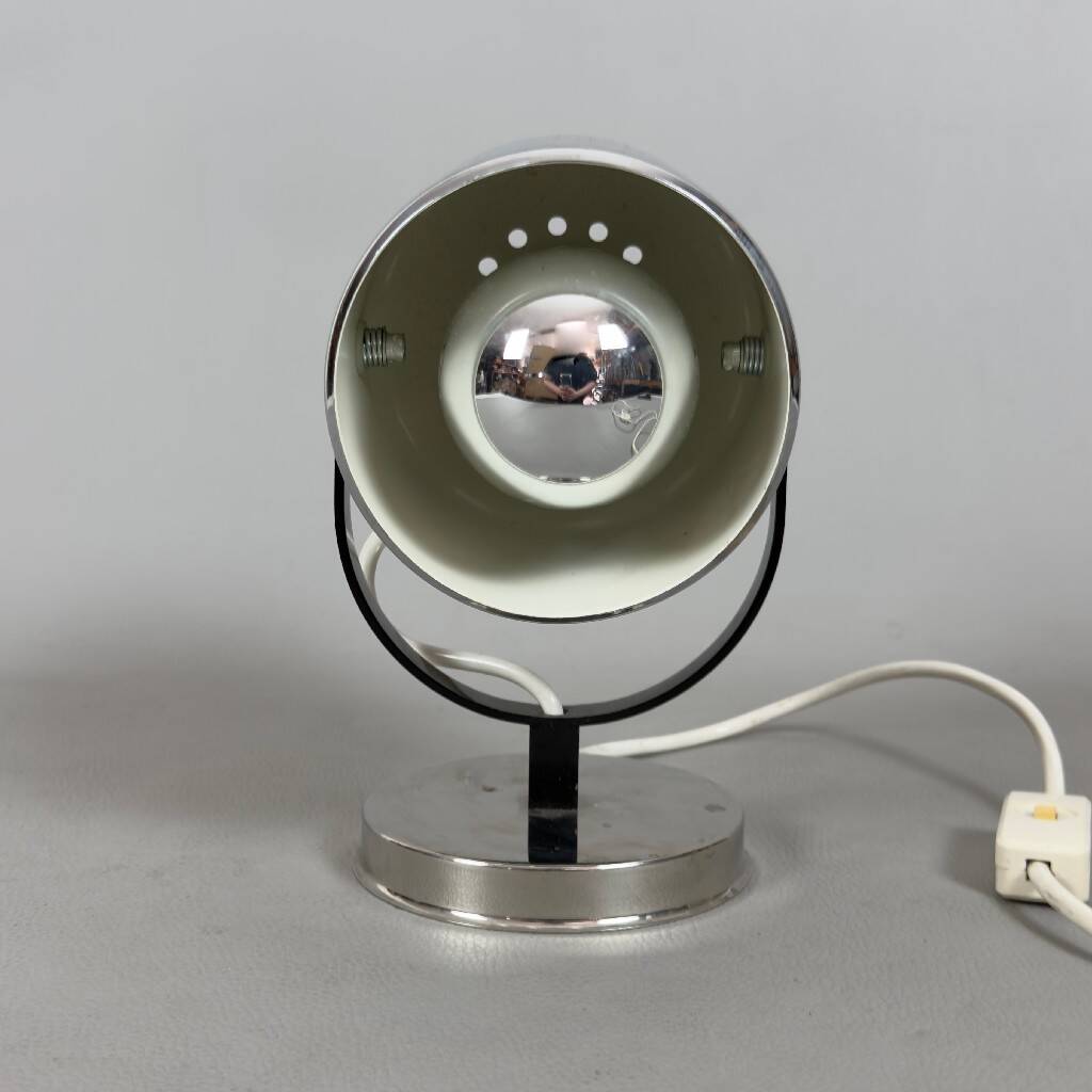 Reggiani Orb table lamp metal eye modernist design Space Age 1970