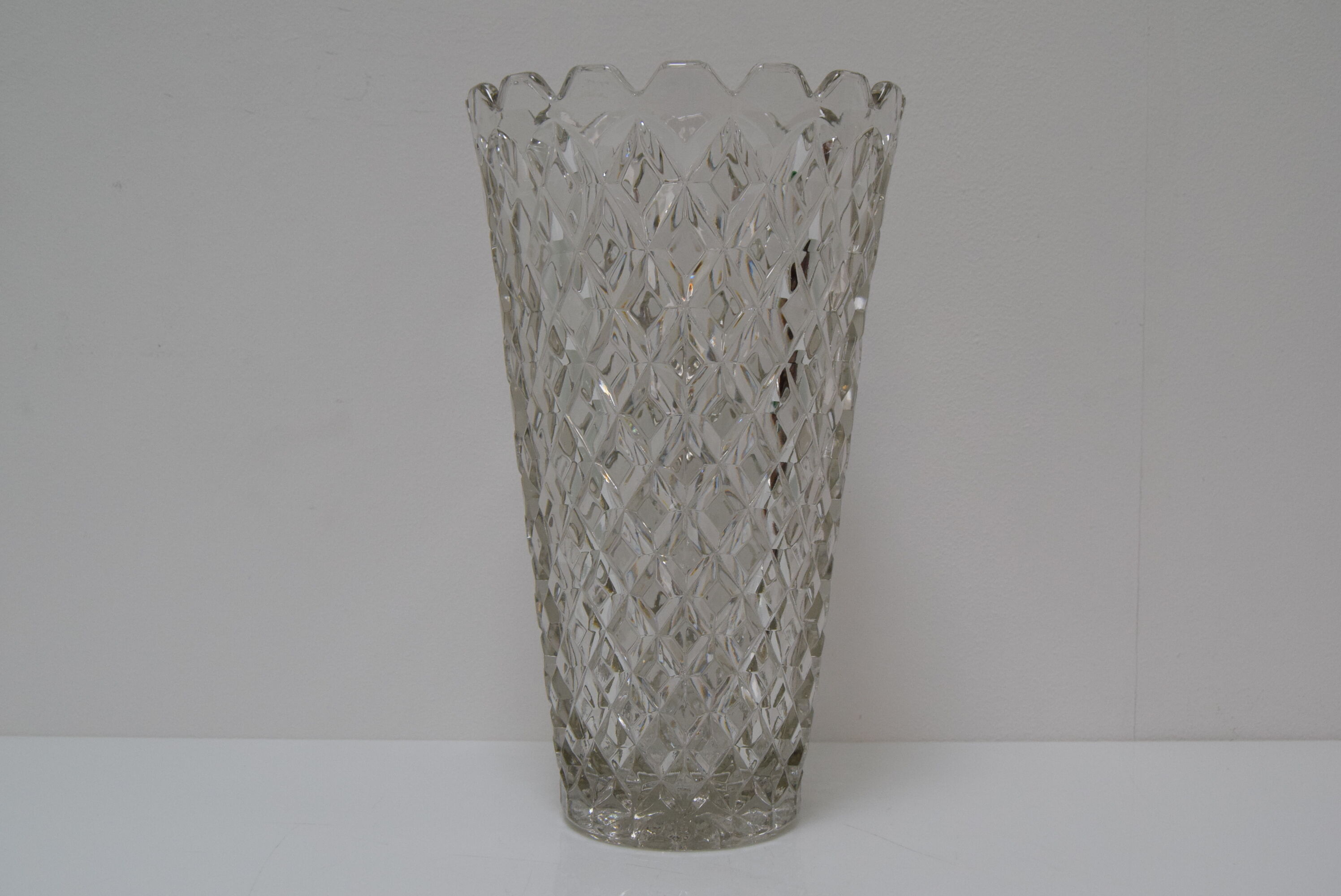 Mid-century Glass Vase,by Glasswork Novy Bor,1960's.
