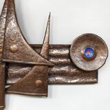 Vintage mid-century wall deco art object 'Brutalim'