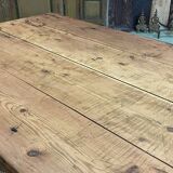 Table de ferme 19ème en sapin et châtaignier