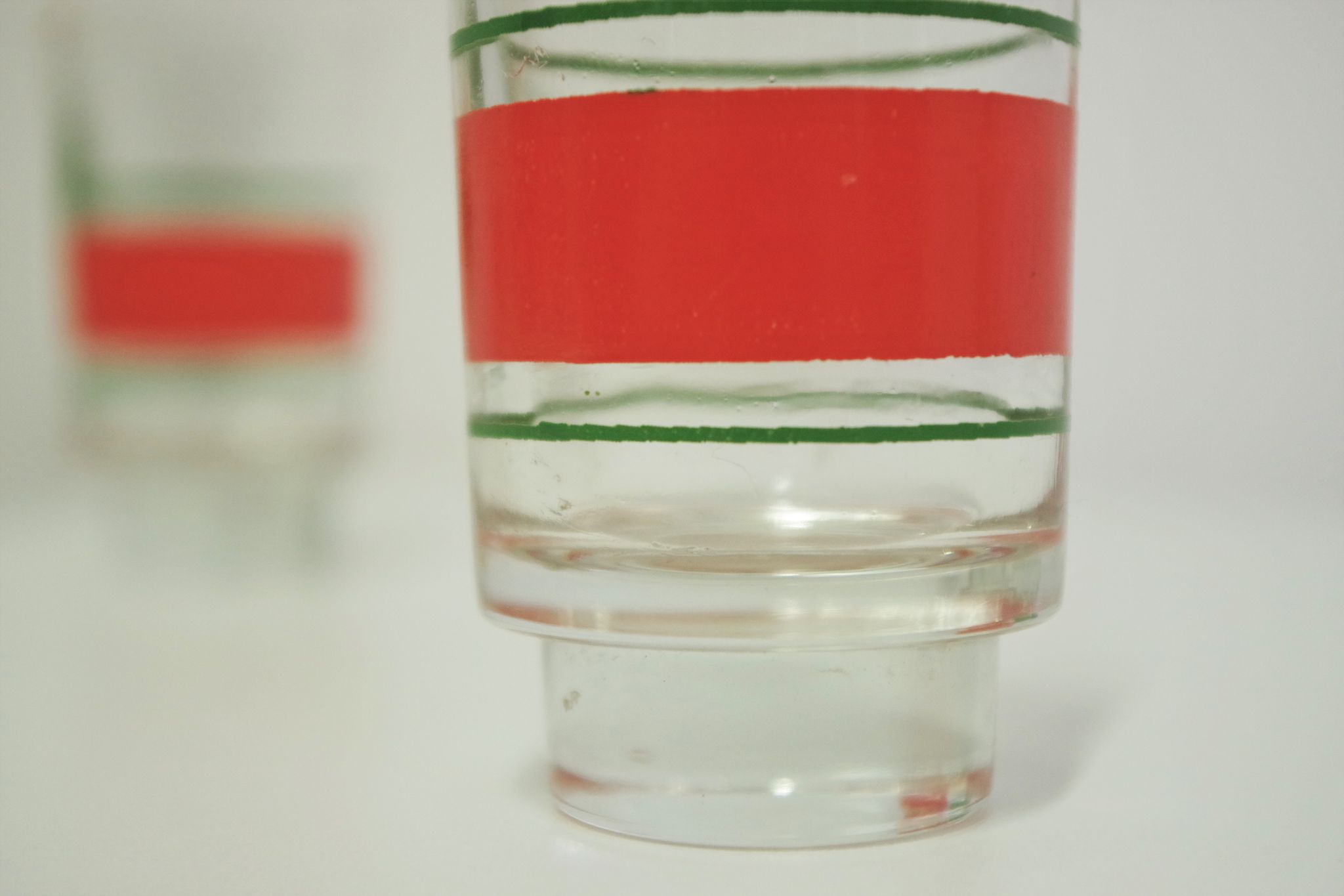 Liquor bottle and glasses, 1960s, set of 6