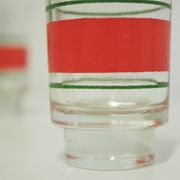 Liquor bottle and glasses, 1960s, set of 6