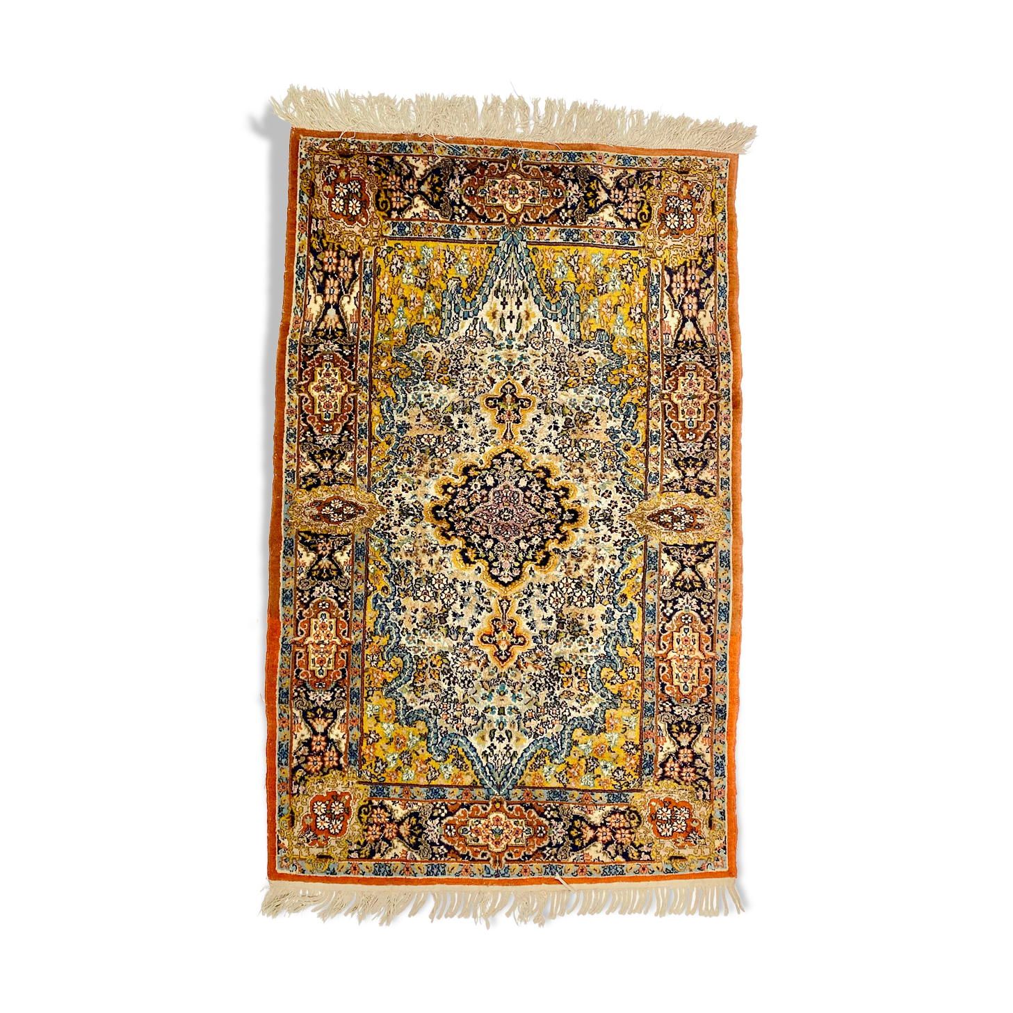 Handmade oriental wool rug 122cmx77cm