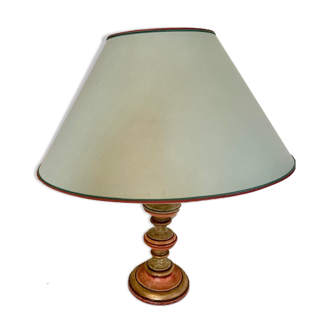 Vintage living room lamp in turned wood