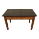 Table basse de ferme vintage - rénover plateau peint noir mat