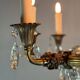 Oval-Shaped Pearl and Bronze Bag Chandelier, Circa 1900