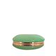 Boîte à bijoux italienne en albâtre ovale vert des années 1950
