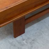 Walnut coffee table with compartment, 1970