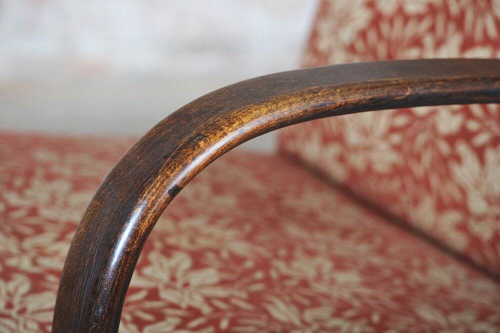 Art Deco Lounge Chair in Beech by J. Halabala for Up Zavody, 1930s