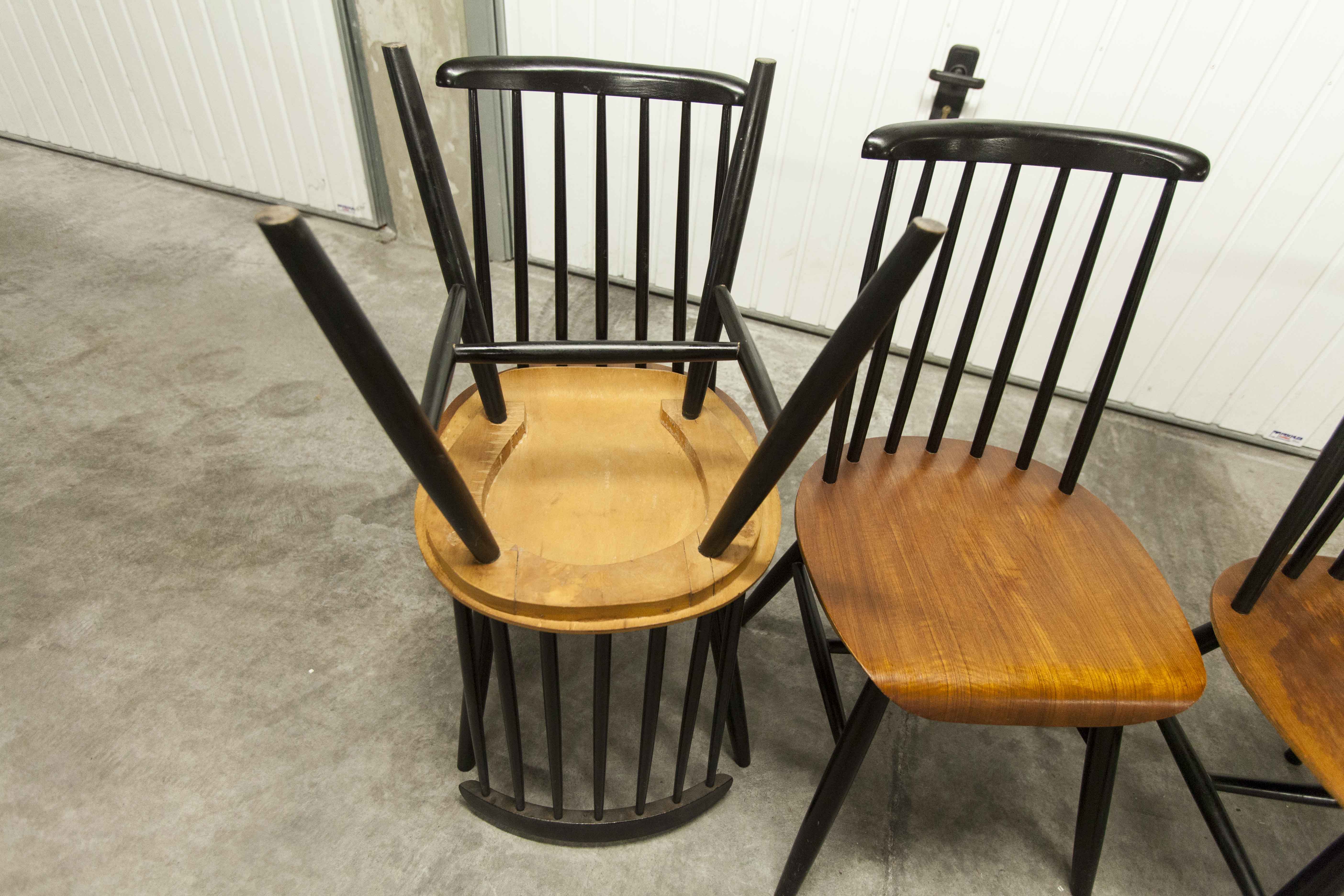 Set of 4 Fanett chairs by IImari Tapiovaara 1960