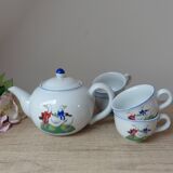 Rare teapot and cups ctc design atlanta usa in earthenware duck model
