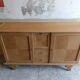Enfilade 50/60 in solid oak and marquetry.