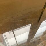 Pair of 2 glass and metal coffee tables from the 1950s, in the style of Edoardo Paoli