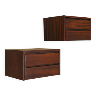 Set of two wall cabinets, Danish design, 1970s, production: Denmark