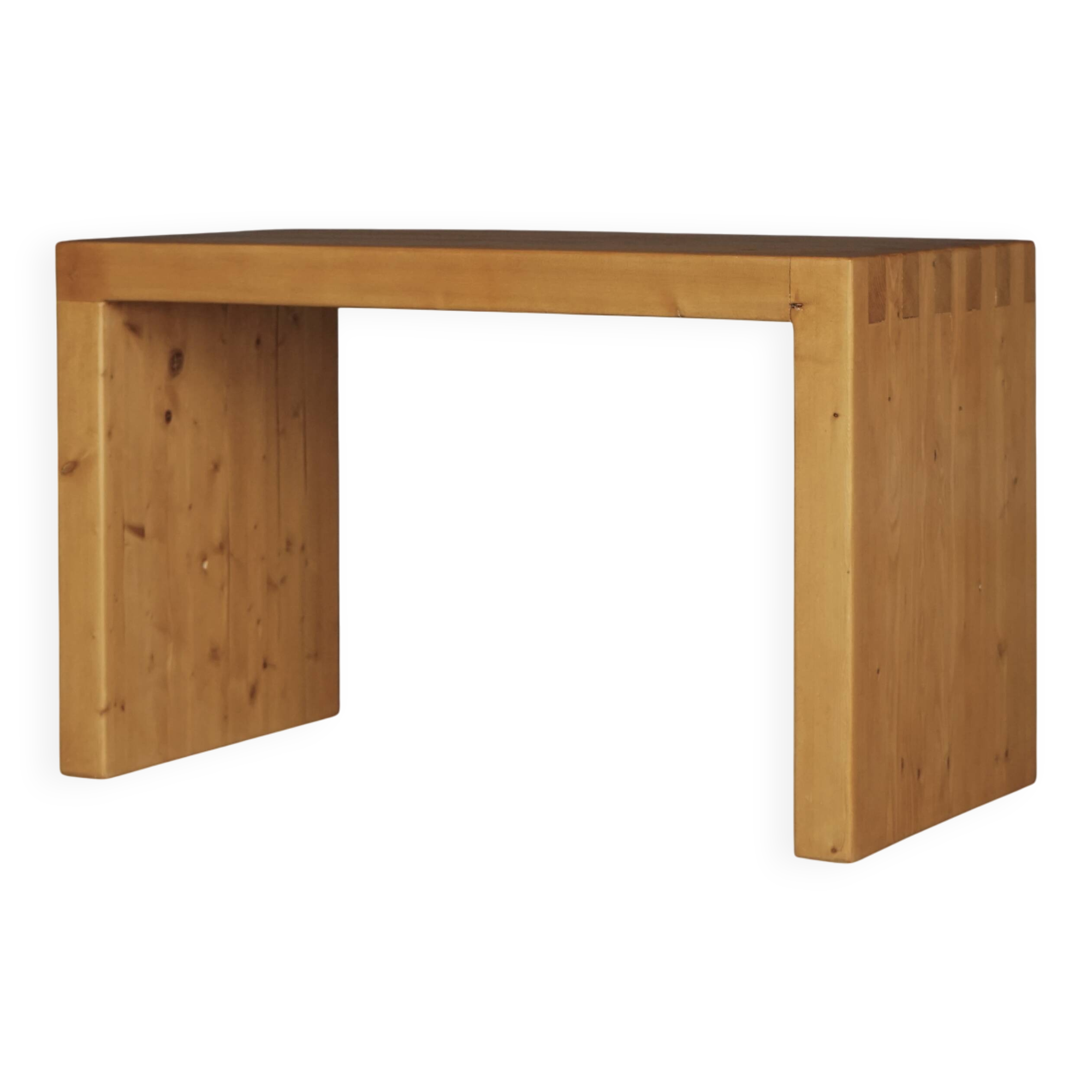 Vintage solid Pine Bench in the style of Ate van Apeldoorn, 1970s