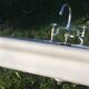 Old double sink with faucet