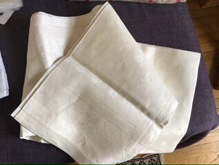 Nappe de coton blanc cassé 150cm x 300cm