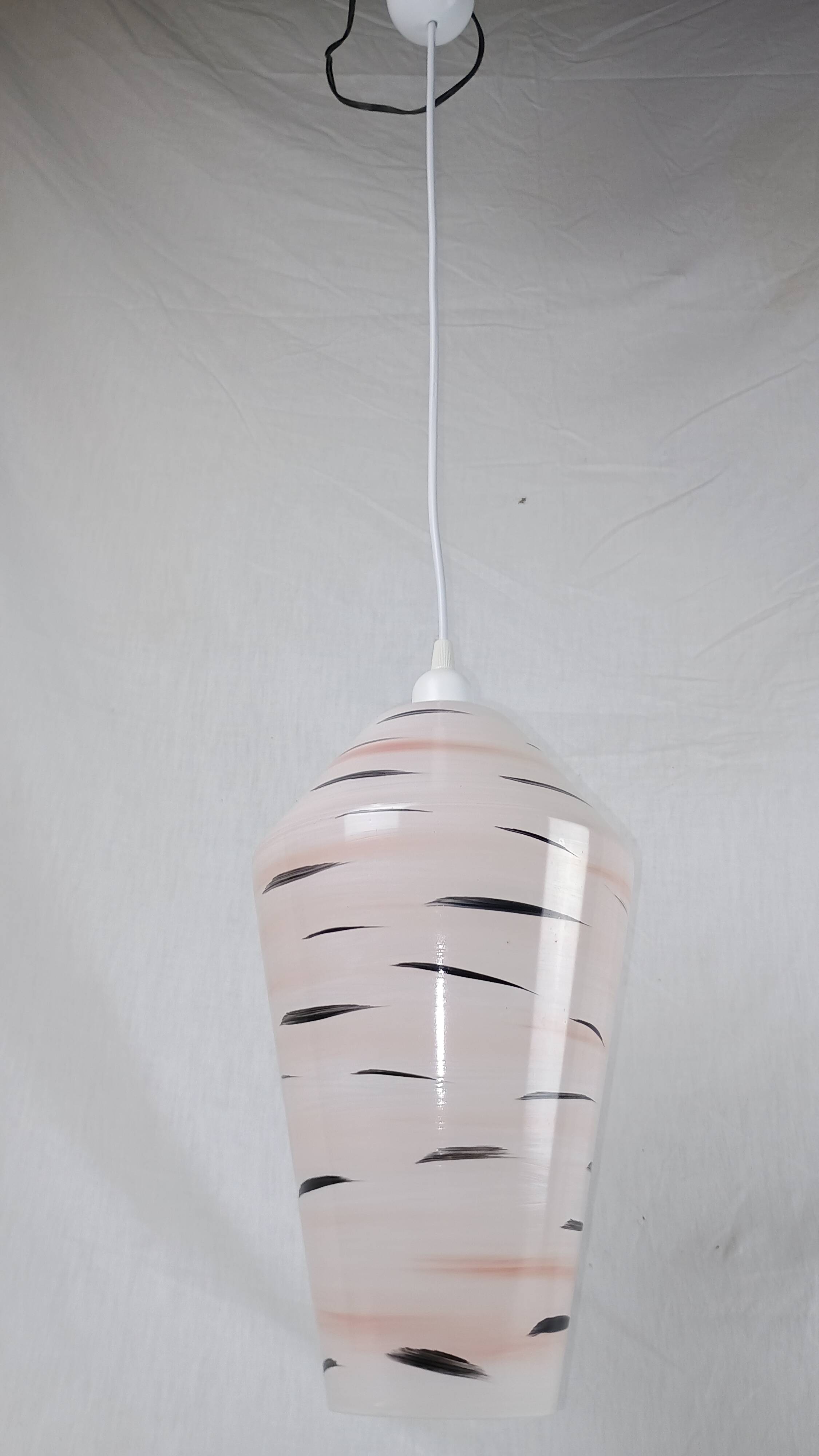 Vintage French pendant light from the 1960s in the Lunel style