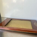 Mahogony and gilded brass picture frame