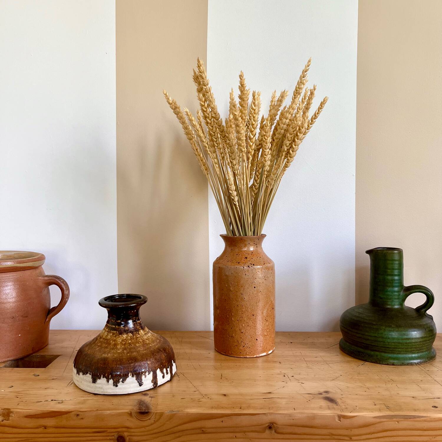 Speckled stoneware vase