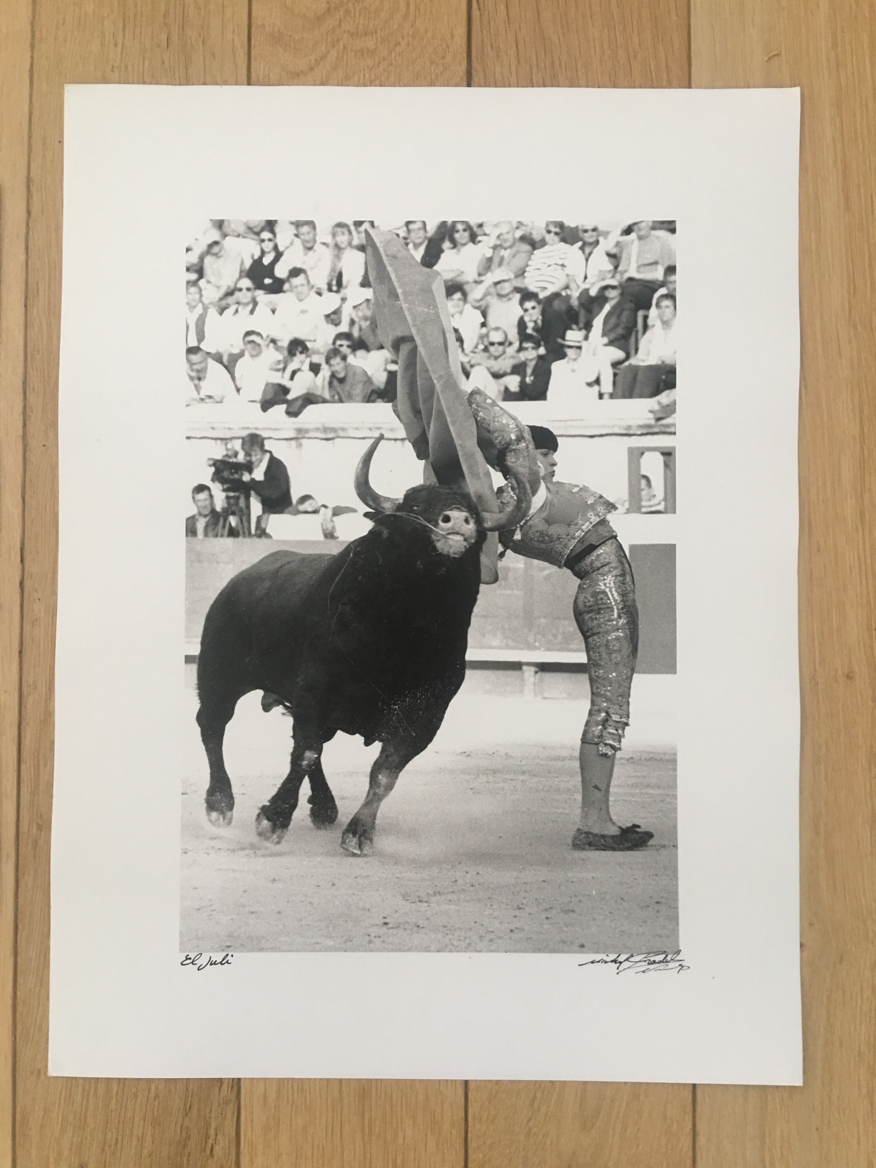2 photographies Tauromachie Michel Pradel