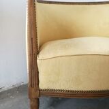 Pair of art deco basket armchairs