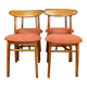 Chaise vintage Hałas brique terracotta - ensemble de 4