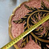 Large dish decorated with hand-signed rose gold