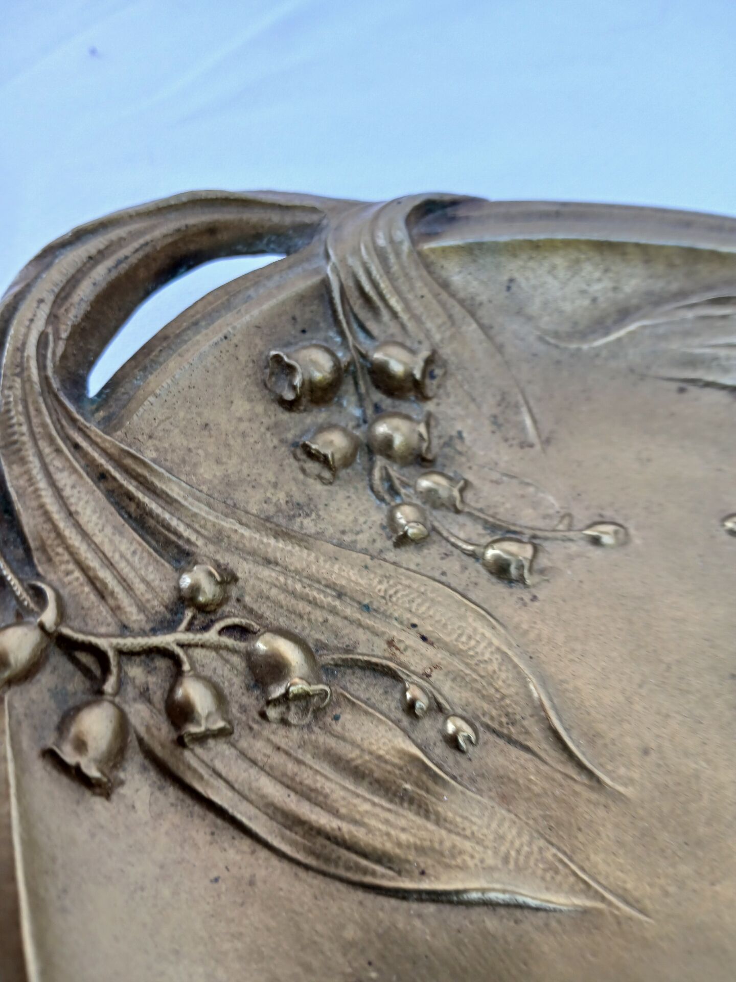 Antique bronze Art Nouveau ashtray signed Bouny