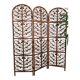 Peacock Vintage Wicker Rattan 3 Panel Room Divider
