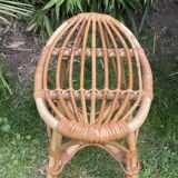 Vintage rattan stool