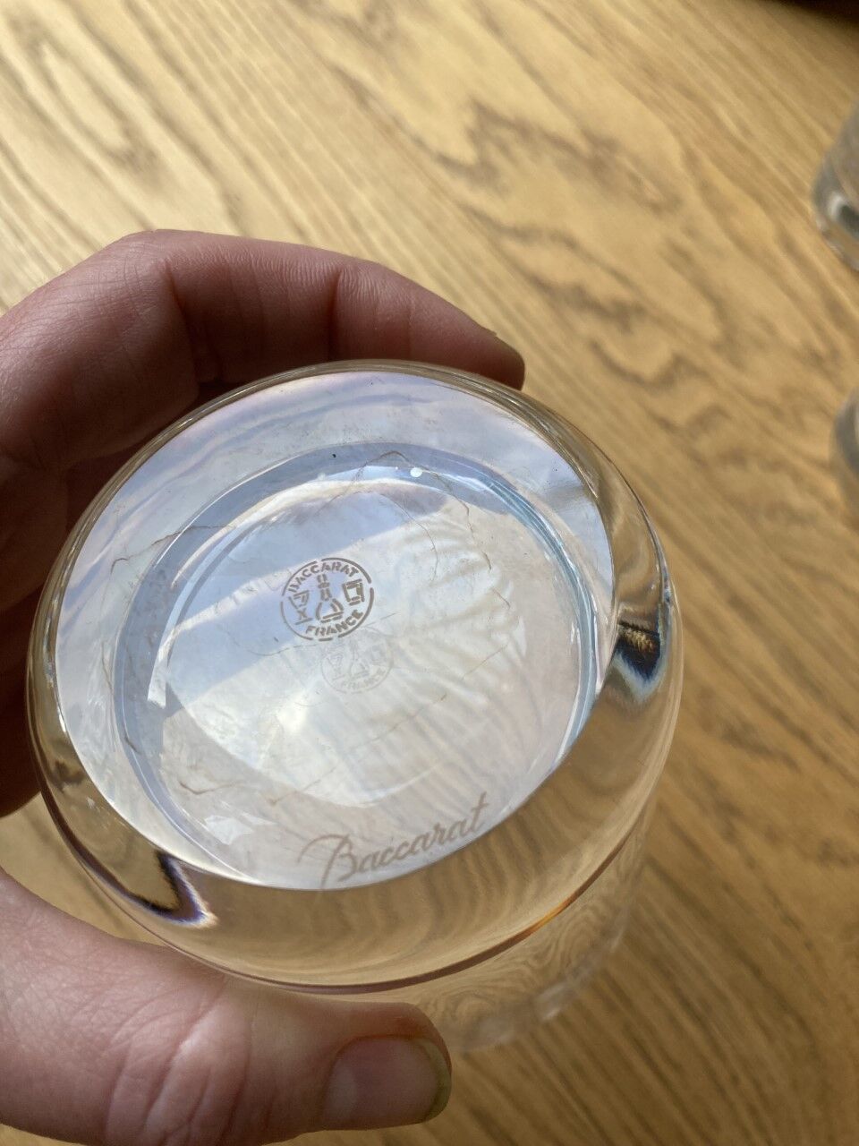 6 authentic Baccarat crystal whisky glasses