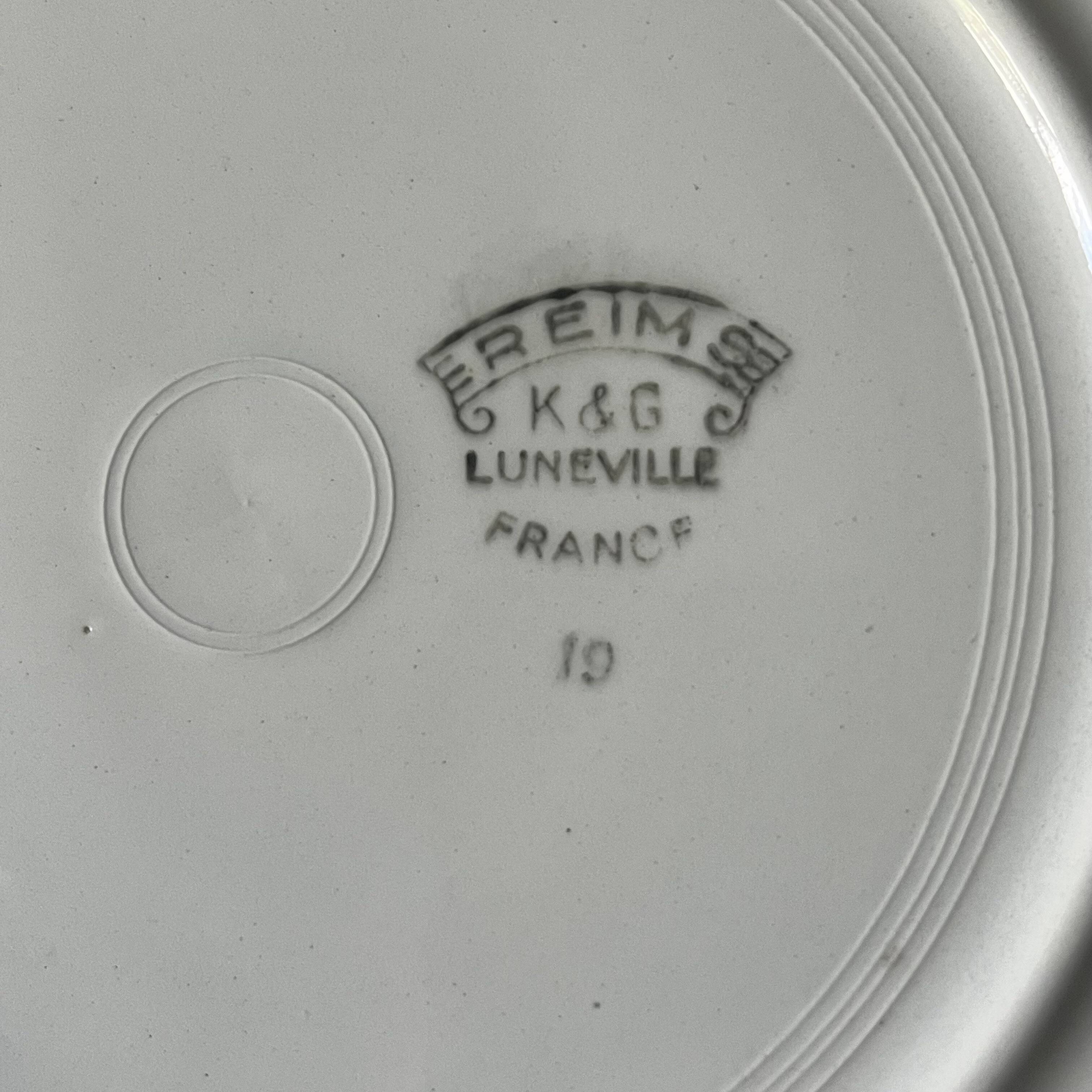 6 dessert plates - K&G Luneville, Reims service