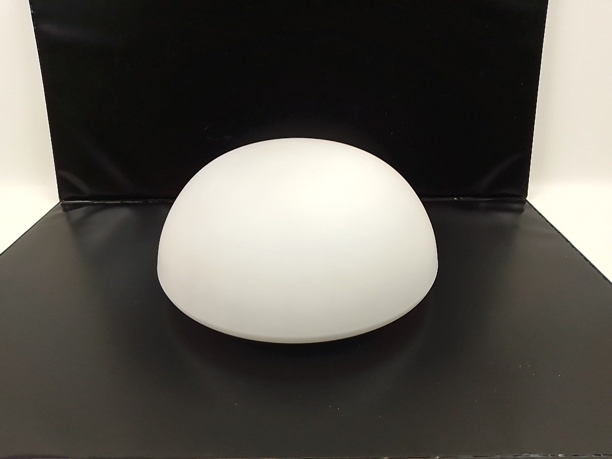 Opaline-style round glass ceiling light