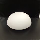 Opaline-style round glass ceiling light