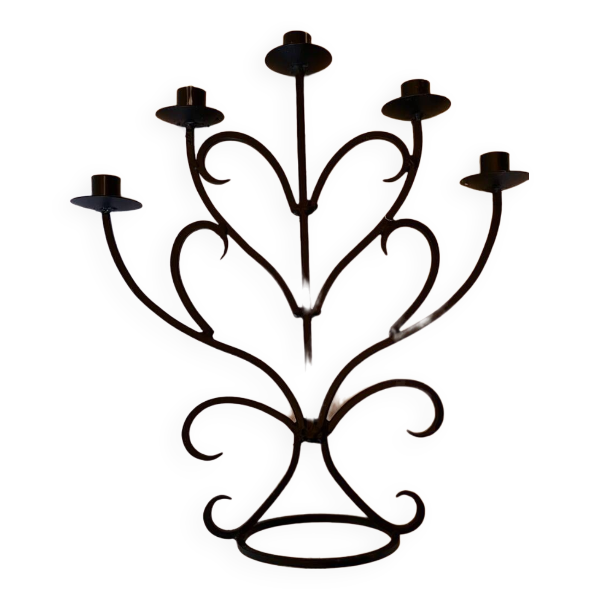 Metal heart candle holder 5 candles