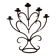 Metal heart candle holder 5 candles