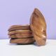 Set of 5 medium wooden serving bowls