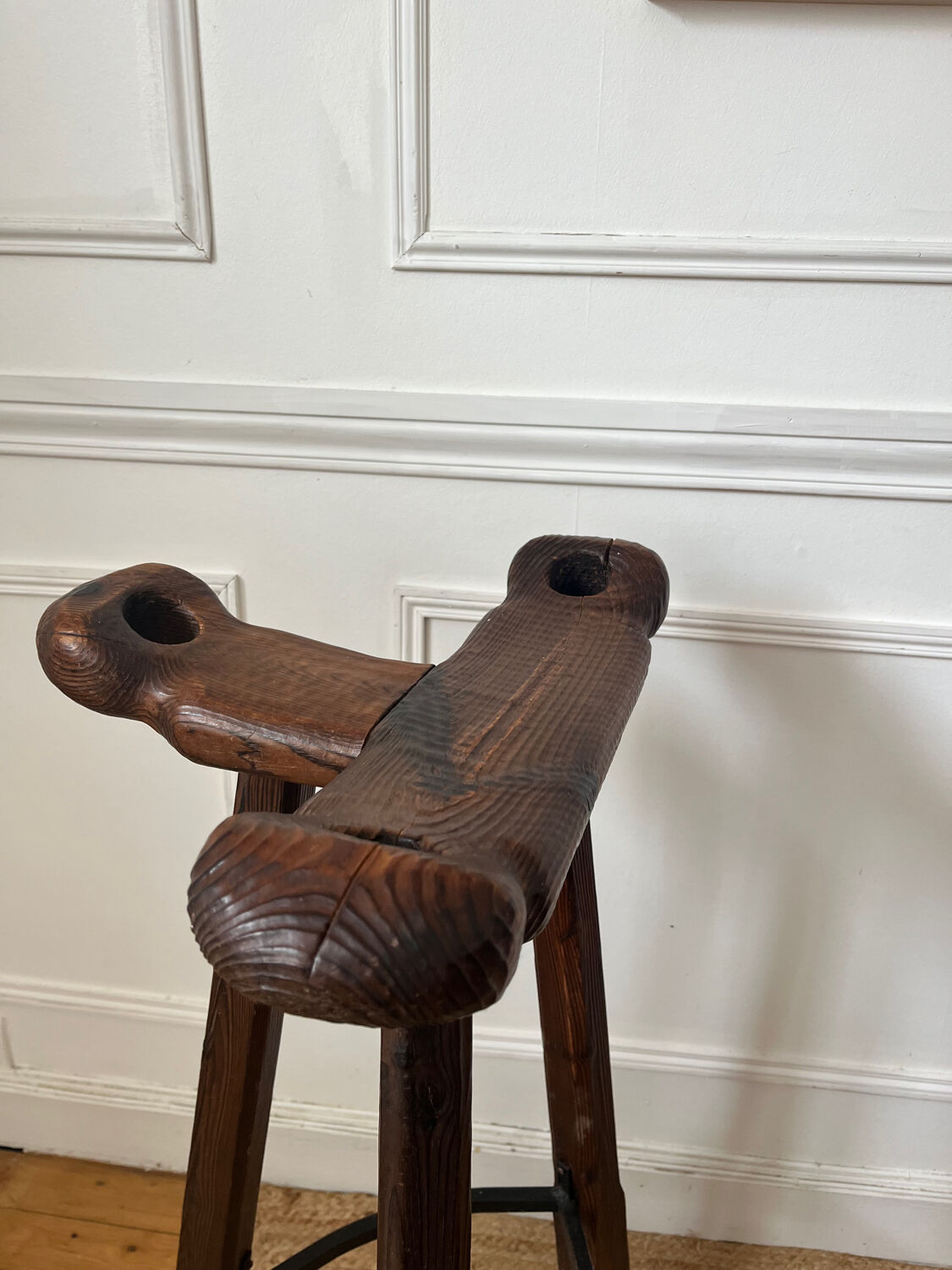 3 Spanish brutalist stools "Marbella" by Confonorm, from the 1970s.