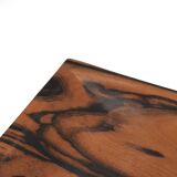 Signed rectangular pocket tray in royal ebony wood, 1970s